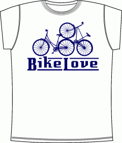Прикольные футболки: Bike Love White